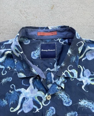 Tommy Bahama Shirt Mens XL Blue Silk Short Sleeve Button Up Hawaiian Beach - Image 1 of 4