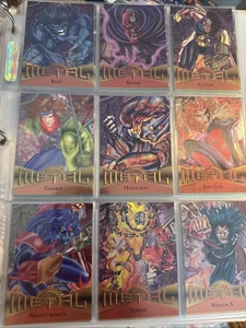 1995 Marvel Metal - 138 Card Complete Base Set - Near Mint / Mint - Picture 1 of 17