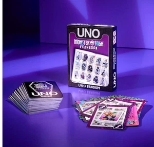 2025 UNO Fandom - Monster High Fearbook Deck Card Game - Exclusive! - Picture 1 of 5