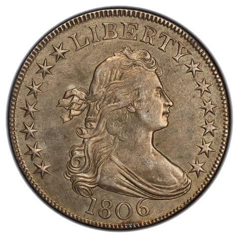 1806 O-123 R6? 50C Pointed 6, Stem Draped Bust Half Dollar PCGS MS98 Cover