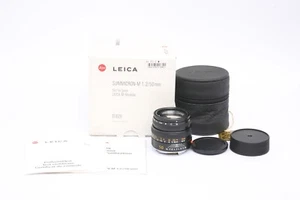 Leica Summicron-M 50mm f/2 E39 Lens, 11826 Black F2, M Mount, w/Case Boxed *JPLX - Picture 1 of 16
