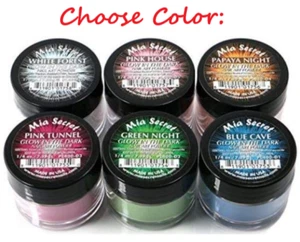 Polvo para arte en uñas Mia Secret - BRILLA EN LA OSCURIDAD 0,25 oz - ELIGE EL COLOR: