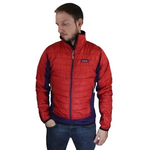 Patagonia Nano Puff Hybrid Full Zip Insulated Jacket Coat Mens Small Red Purple - Picture 1 of 8
