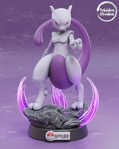 Mewtwo Pokemon Figure, High Quality SLA 3D Printing, Pokemon Gift - Picture 1 of 2