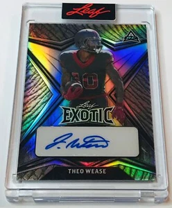 2022 Leaf Exotic Auto Prismatic Elephant Theo Wease Oklahoma Rookie 5/8 - Picture 1 of 2