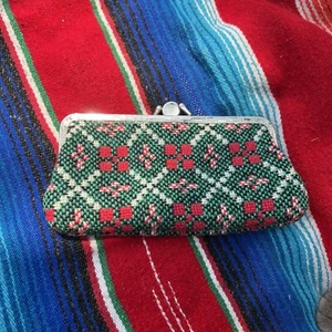 Vintage echte walisische Wandteppich Clutch Geldbörse doppelseitig handgefertigt EUC - Bild 1 von 9