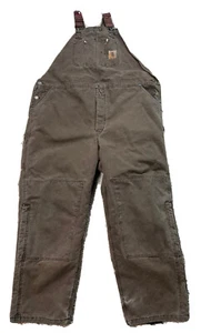 Carhartt Mens Size 48 x 32 R27 Work Overall Brown - Picture 1 of 7