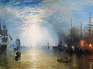 Keelmen Heaving in Coals by Moonlight Painting by Joseph Turner Reproduction - Picture 1 of 3