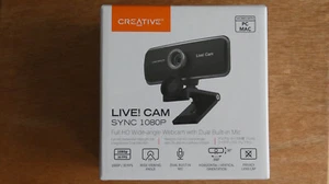 Creative Live! Cam SYNC 1080p Full HD Webcam - Schwarz *NEU* - Bild 1 von 4