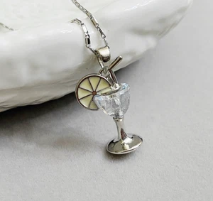18KGP White Gold Made with Swarovski Elements Crystal Cocktail Pendant Necklaces - Picture 1 of 4