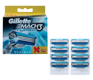 8 Gillette Mach3 Turbo Rasierklingen Klingen im tKh, 2x 4 = 8 Stück ohne Verp. - Bild 1 von 4