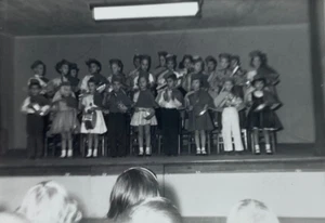 School Children Making Music With Pots & Spoons B&W Photograph 3.5 x 4.75 - Picture 1 of 3