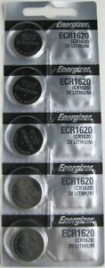 5 Piece Fresh Stock Energizer CR1620 BATTERY 3V LITHIUM CR 1620 DL1620 BR1620 - Picture 1 of 12