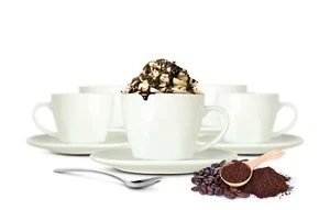 12tlg Cappuccino Tassen mit Untertassen Tassen Kaffeetasse Teetasse Porzellan - Bild 1 von 9