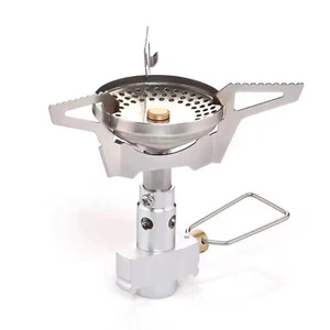 Stainless Stove Mini Burner Gas Camping Outdoor Portable Windproof Cooking Stove - Picture 1 of 13