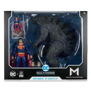 🔥PREVENTA🔥DC Juego de figuras de acción Monsterverse Justice League Superman vs Godzilla - Imagen 1 de 19