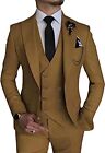 Men's 3 Piece One Button Suit,  Suit Blazer for Wedding,  Men's Slim-Fit 3PC Men