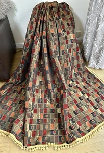 FABULOUS HUGE VERY HEAVY QUALITY BROCADE SINGLE/ DOOR CURTAIN - Picture 1 of 24