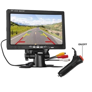 7" TFT LCD Screen Car Monitor 2ch AV in with Detachable Sunshade Remove 12-24v - Picture 1 of 12