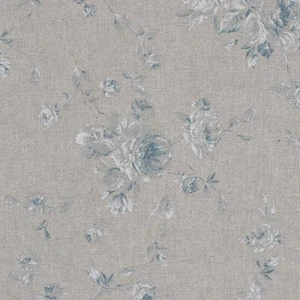 Zen Rose French Faded Blue Fabric 140cm Vintage Country Curtain Upholstery Blind - Picture 1 of 7