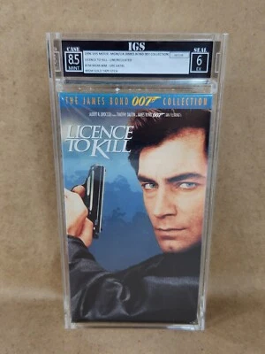 Licence To Kill James Bond VHS Tape IGS Graded ~ CASE 8.5 Near Mint ~ SEAL 6 Ex. - Image 1 of 4