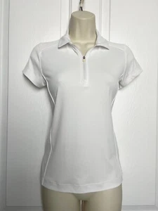Slazenger Women's Athletic Short Sleeve Polo Top Golf Tennis Pickleball White XS - Picture 1 of 7