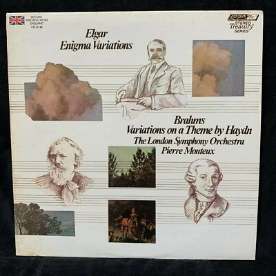 ELGAR Enigma Variations & BRAHMS Haydn Var. - MONTEUX - LONDON ST LP.. - Image 1 of 4