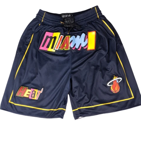 Just Don Miami Heat Mesh Shorts NBA Basketball Mens Size Large Made In USA Cover
