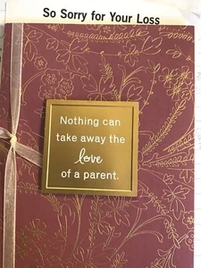 SYMPATHY Card, LOSS of PARENT "Nothing can take away the Love of a PARENT" 100S - Picture 1 of 5