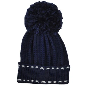 NCAA Adidas Navy Midshipmen KWR74 Blue Navy Big Pom Pom Cuffed Knit Beanie Hat - Picture 1 of 5