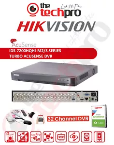 HIKVISION DVR 32 CANALI 4MP DVR FULL HD 1080P IDS-7232HQHI-M2/S REGISTRATORE CCTV - Foto 1 di 5