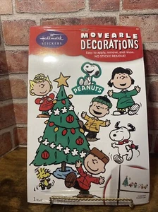 Hallmark Peanuts Snoopy Moveable Decoration Stickers Christmas Reusable - Picture 1 of 3
