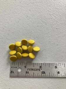 13 pcs Fabric Covered Round shank buttons yellow DIY clothes shirt dress 3/4" - Picture 1 of 2