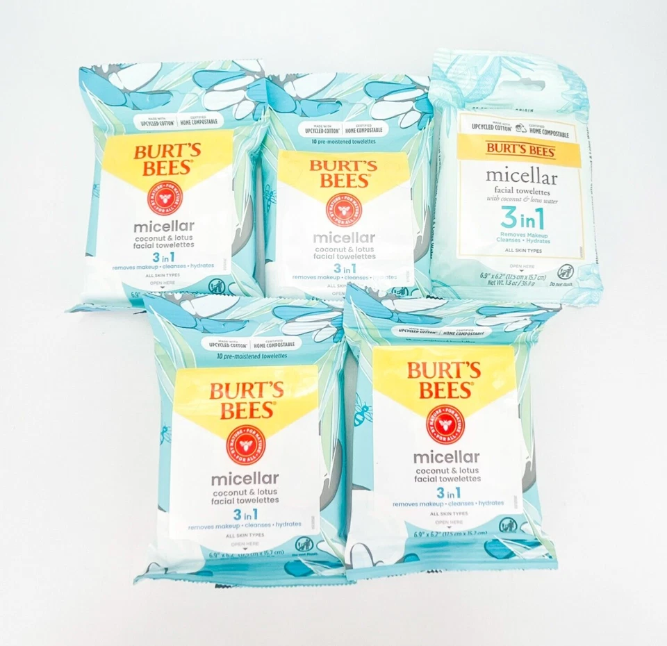 Burts Bees Micellar Makeup Removing Towelettes 10 Wipes