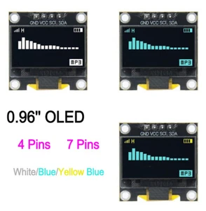 Display 0,96 OLED 128X64 I2C bianco/blu/giallo SSD1306 Arduino ESP8266 ESP32 - Foto 1 di 10