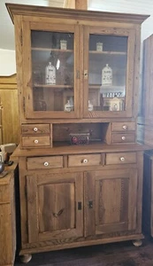 Antikes Buffet Küchenbuffet Küchenschrank Weichholz um 1900 - Bild 1 von 5