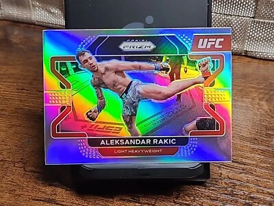 2022 Panini UFC Prizm ALEKSANDAR RAKIC #15 Horizontal Silver Prizm - Image 1 of 2