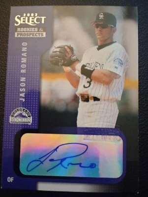 2002 Select Rookies and Prospects Jason Romano AUTOGRAPH Rockies - Image 1 of 2