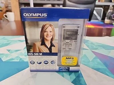 Olympus WS-500M 545 Hours Handheld Digital Voice Recorder SILVER NEW Sealed - Image 1 of 4