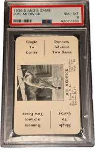 1936 S And S Game Joe Medwick St Louis PSA 8 HOF - Picture 1 of 3