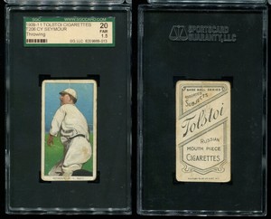 T206 Cy Seymour throwing ~~ SGC 1.5 ~~ TOLSTOI *rare back*