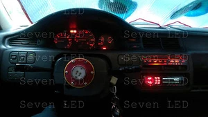 RED LED KIT for Honda Civic EG 92-95 Gauge Cluster + Climate control LED KIT - Picture 1 of 5
