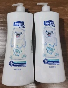 Suave Kids 3 In 1 Shampoo+ Conditioner+ Body Wash Purely Fun, 2 Pack Of 28 OZ EA - Picture 1 of 3