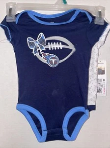 JUEGO DE ENREDADERAS DE UNA PIEZA NFL TENNESSEE TITANS BEBÉ NIÑA PAQUETE DE 2 12 MESES TALLA NUEVA - Imagen 1 de 5