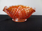Diamond Ring Marigold Carnival Glass Small Bowl by Imperial, USA. Good colour