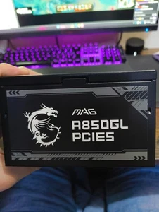 MSI MAG A850GL 80+ Gold PCIE 5.0 850W Fully Modular Gaming PSU - Afbeelding 1 van 16