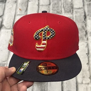 New Era 59FIFTY MLB Philadelphia Phillies JULY 4TH Fitted Gr. 7 1/2 Mütze Sidepatch - Bild 1 von 12