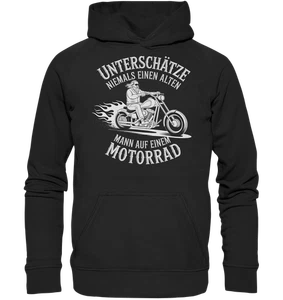 Unterschätze niemals einen alten Mann a.e. Motorrad - Hoodie / Kapuzenpullover - Picture 1 of 10