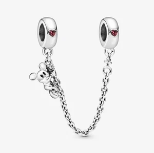 Pandora x Disney, Climbing Mickey Safety Chain 797173CZR Silver Ale - Picture 1 of 3