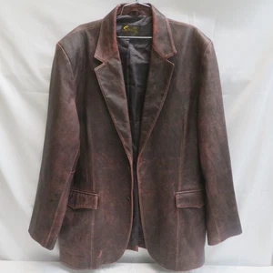 Scully Men’s Leather Jacket Blazer 2 Button Burgundy 48 Large - Picture 1 of 20